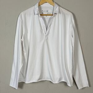 Frank & Eileen Women's Size Large Patrick Henley PopoverTop Raw Hem $168